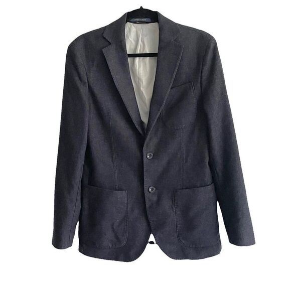 MASSIMO DUTTI Wool Blazer Navy Blue 46R - Picture 3 of 11
